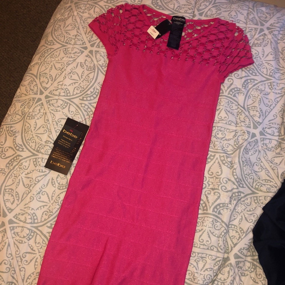 Bebe small pink tight bodycon dress
